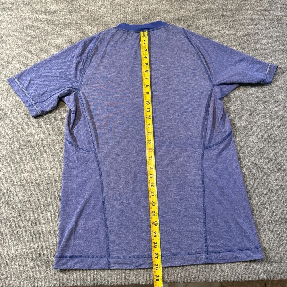 Men's Lululemon Reversible Short Sleeve Athletic Shirt‎ Size Small Blue